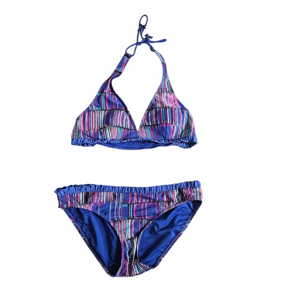 Marc Jacobs Swim Triamgle Halter Tie Top Bikini Set Size M Top L Bottom - Picture 1 of 11